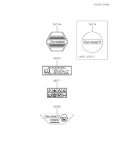 Fx850v-Cs47 Label Diagram and Parts List for FX850V-CS47  Cub Cadet Engine